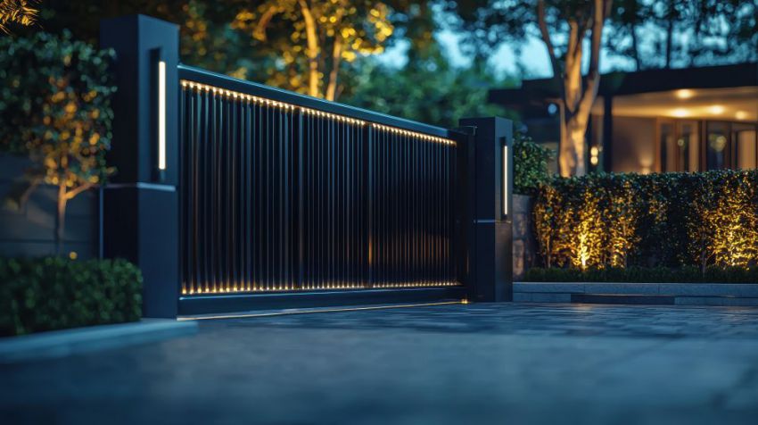 portail coulissant sur mesure moderne atelier ferronnier 