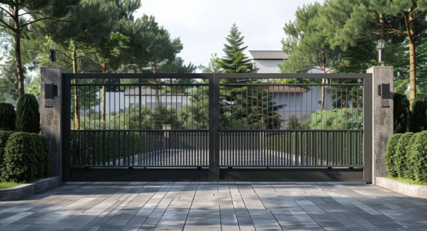 portail acier design contemporain sur mesure atelier ferronnier 